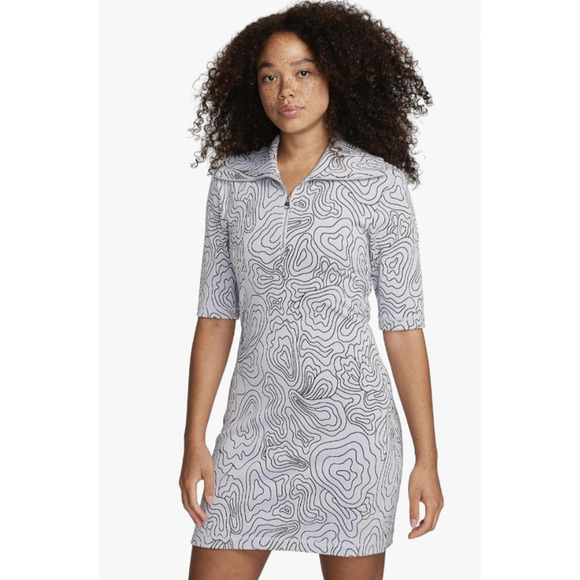 Nike Dresses & Skirts - Nike + Serena Williams Dress L Summit Mini Jacquard 1/4 Zip Tennis Zip Collar